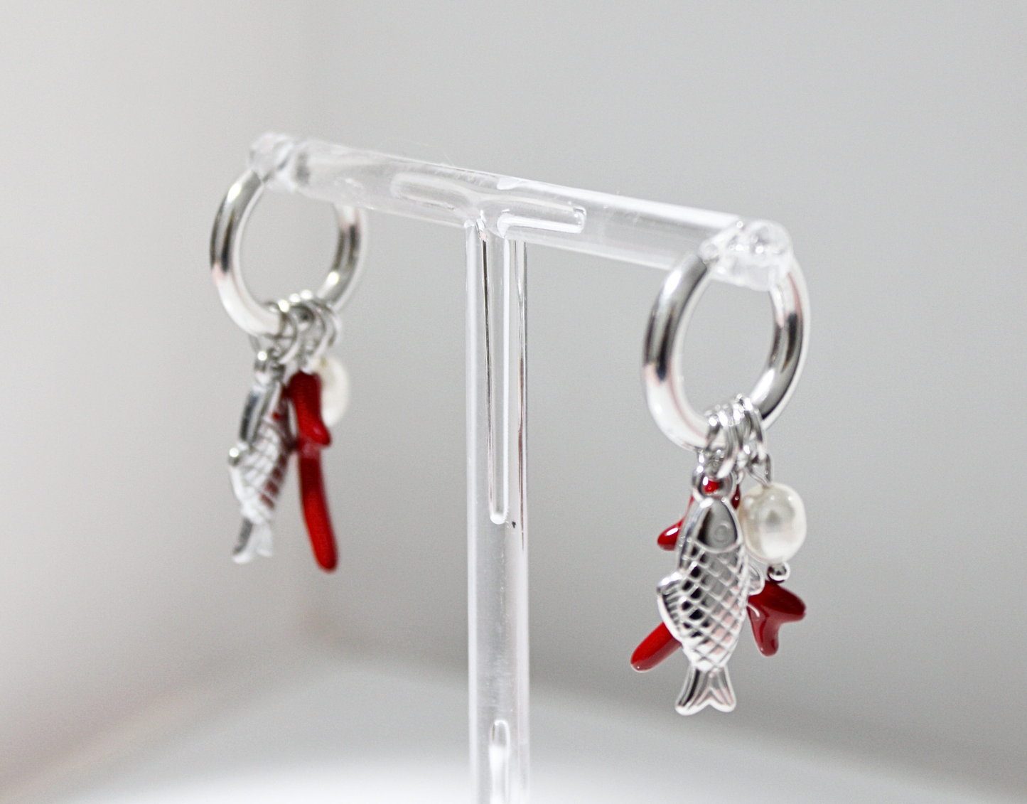 Aretes Delfina plateados