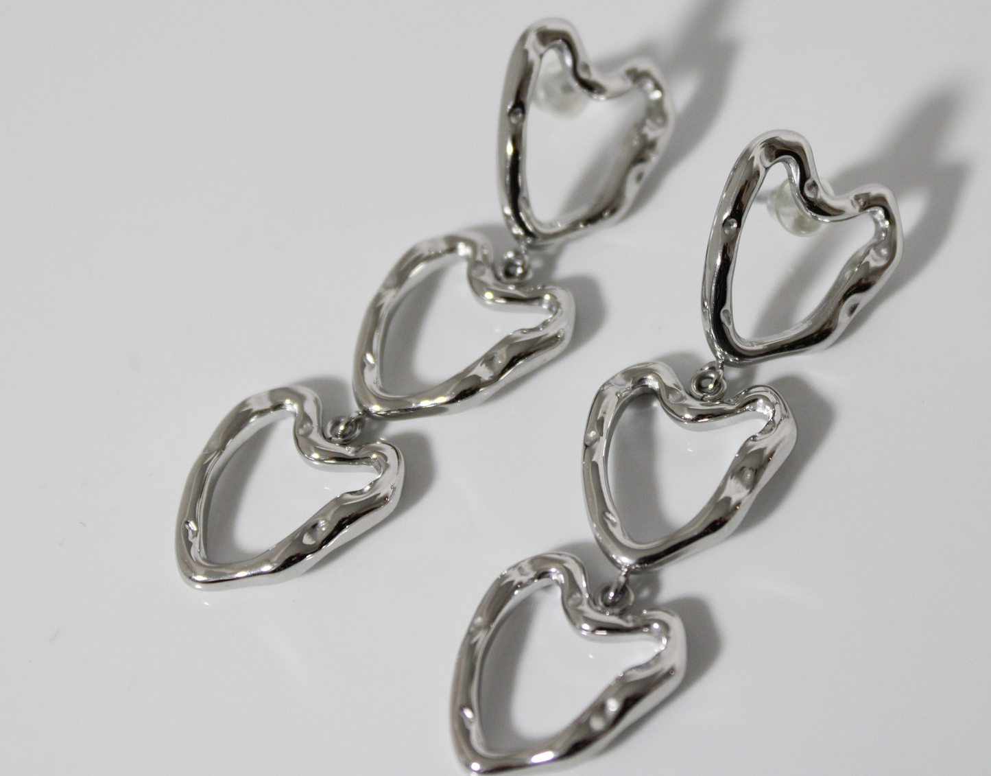 Aretes Calista plateados