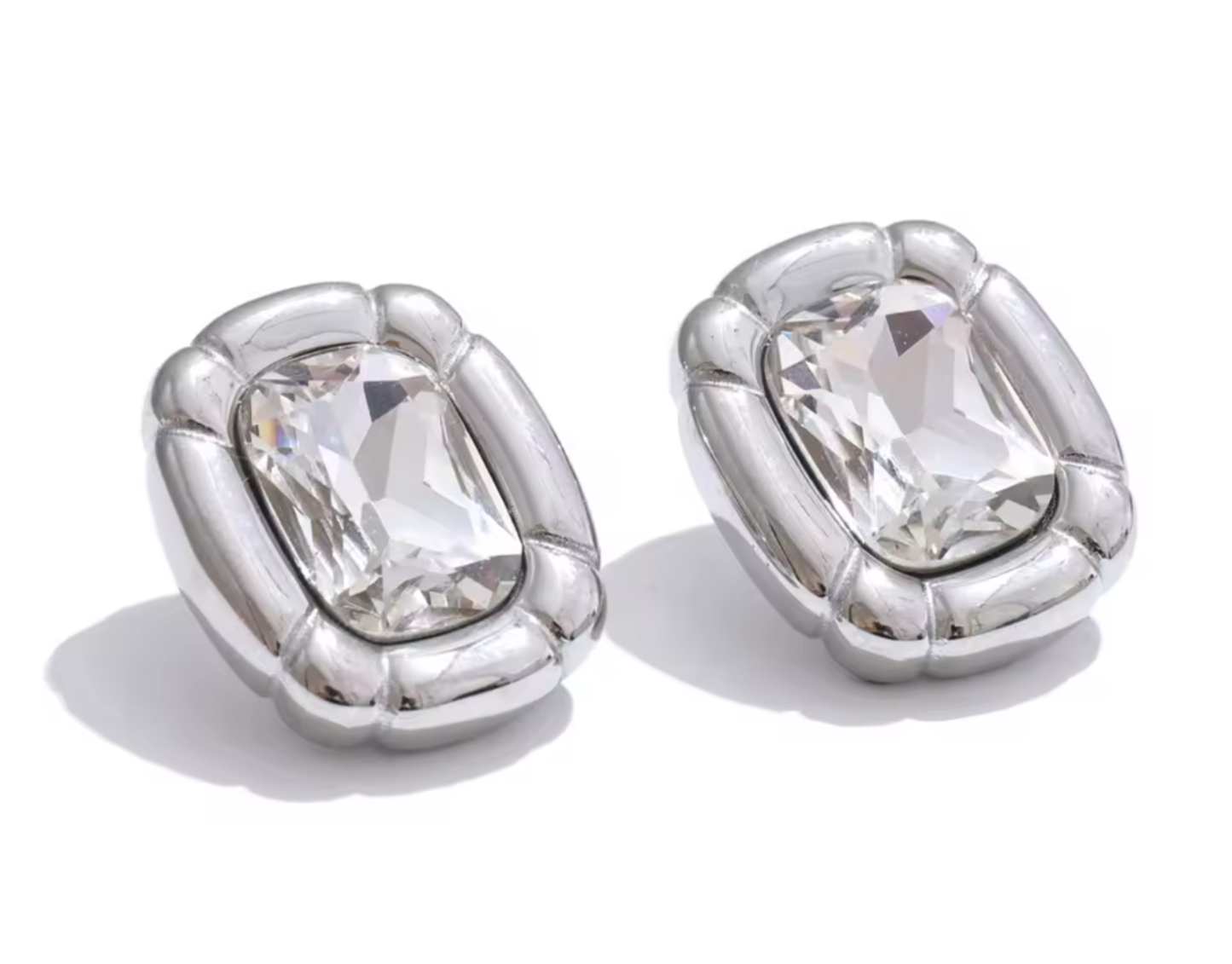 Aretes Acalin plateados