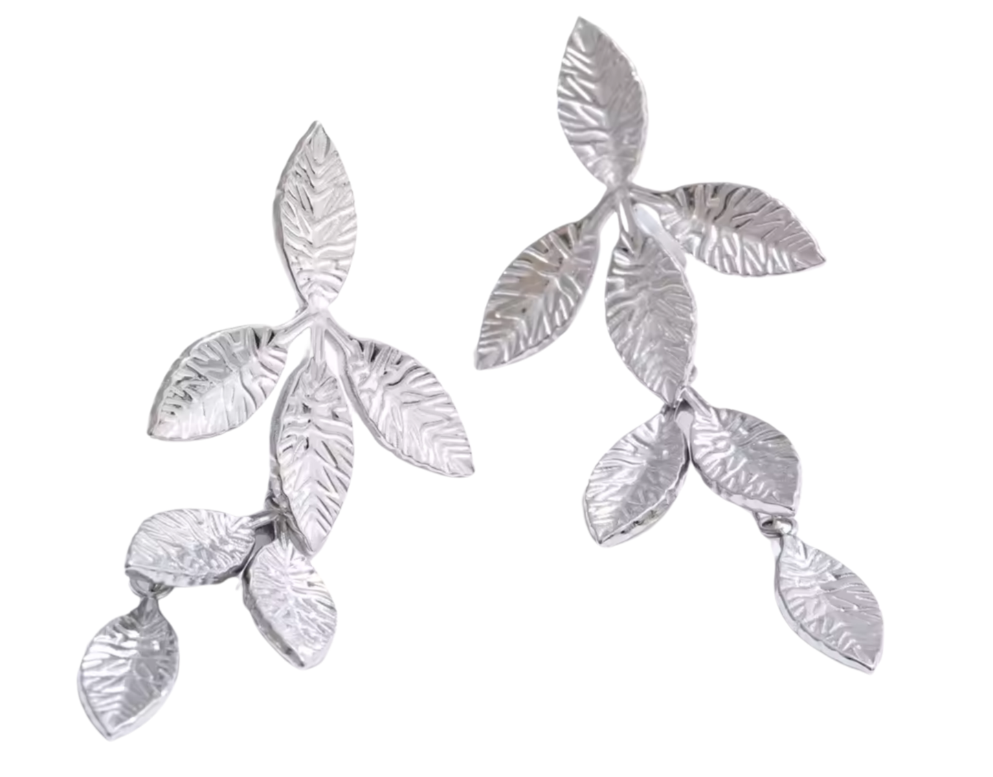 Aretes Petalia plateados