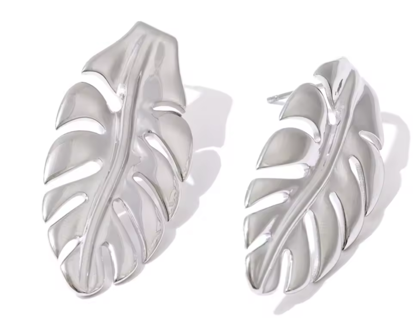 Aretes Verdea plateados