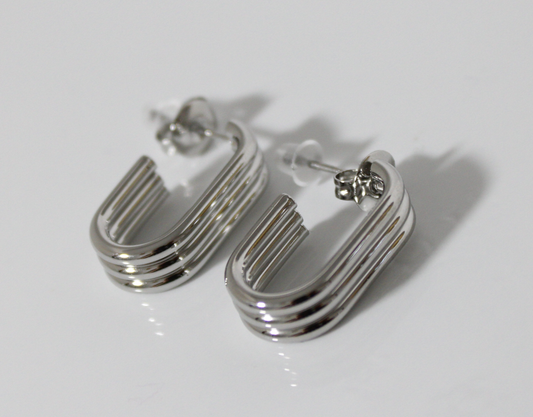 Aretes Elara plateados