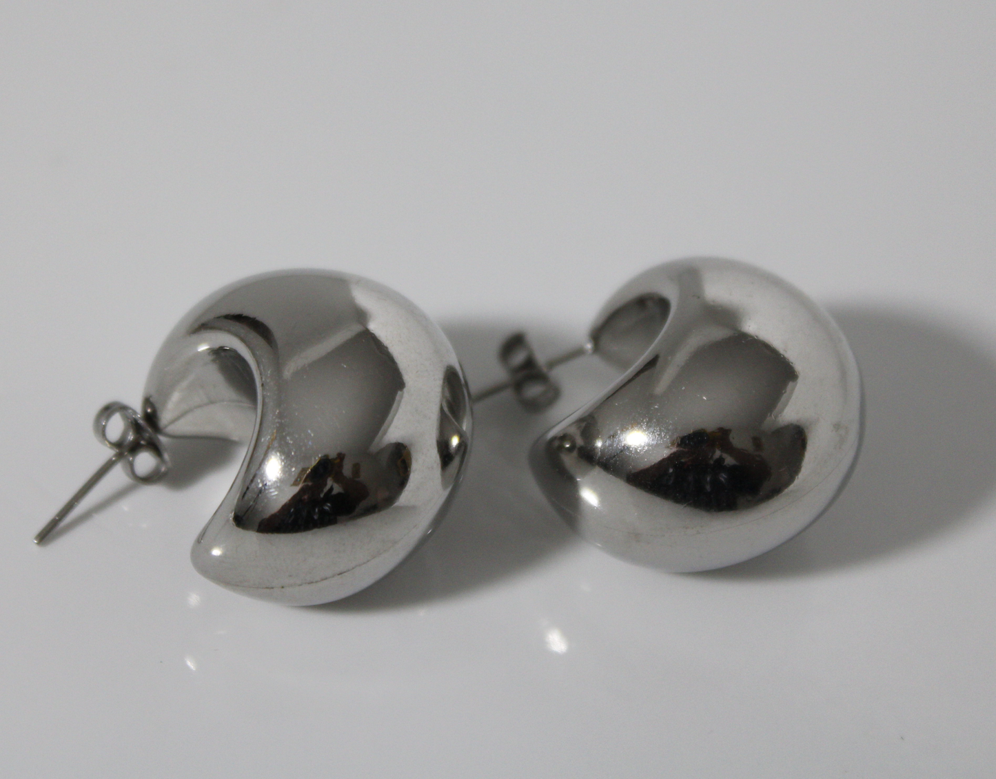 Aretes Gina plateados