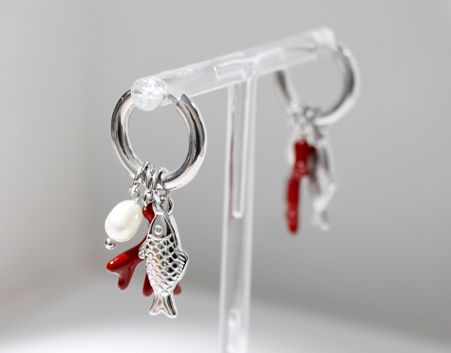 Aretes Delfina plateados