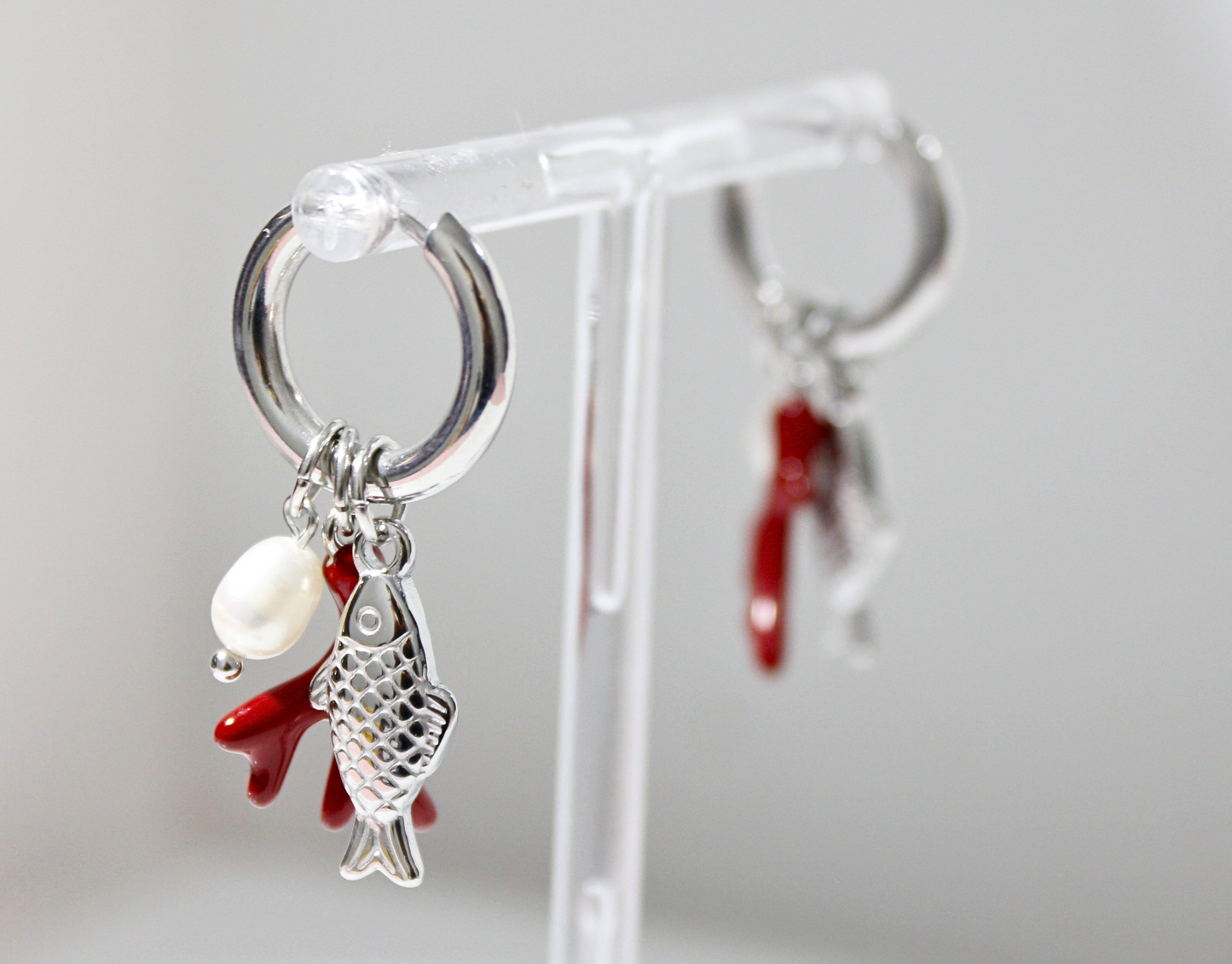 Aretes Delfina plateados
