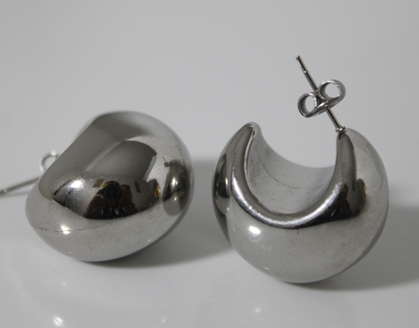 Aretes Gina plateados