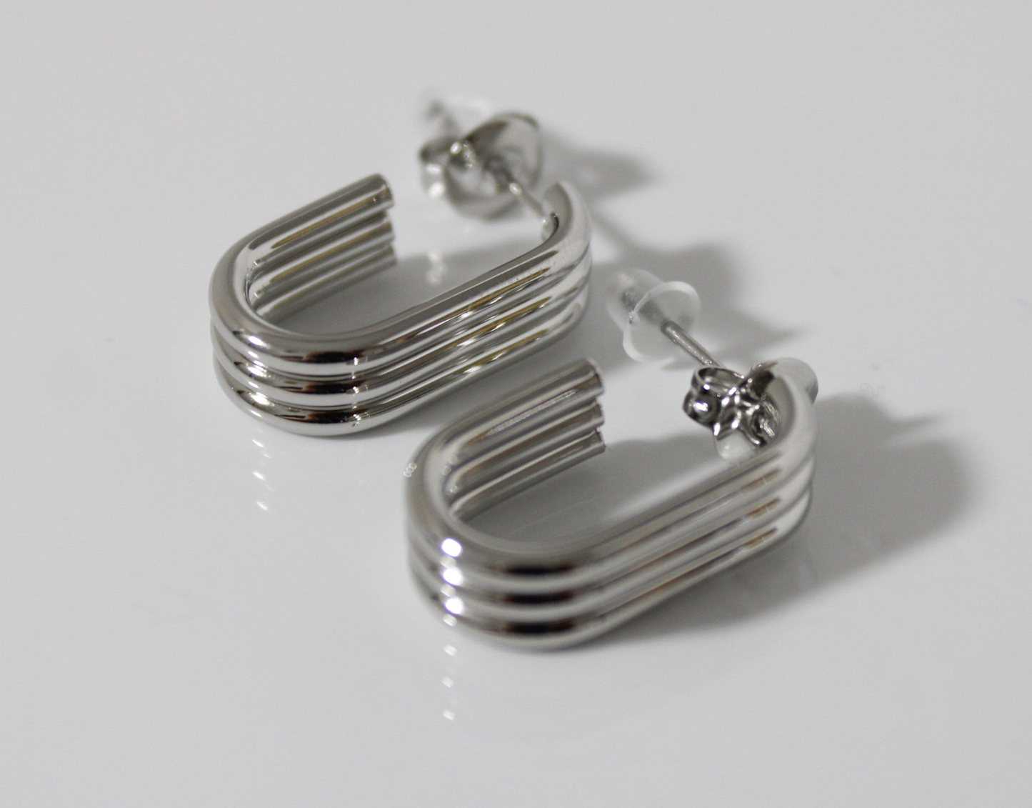 Aretes Elara plateados