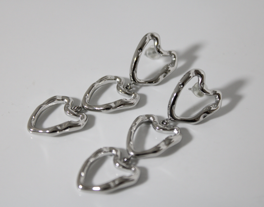 Aretes Calista plateados