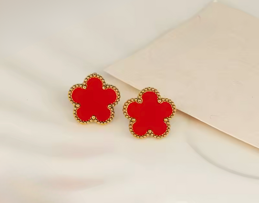 Aretes Maud rojo