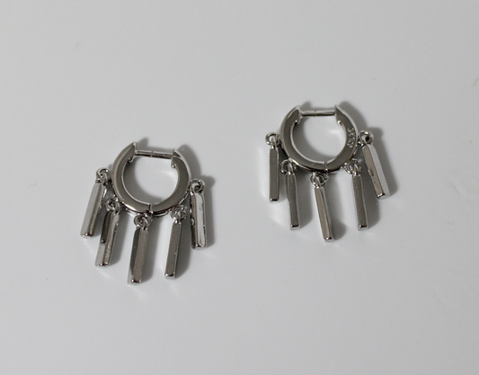 Aretes Conza plateados