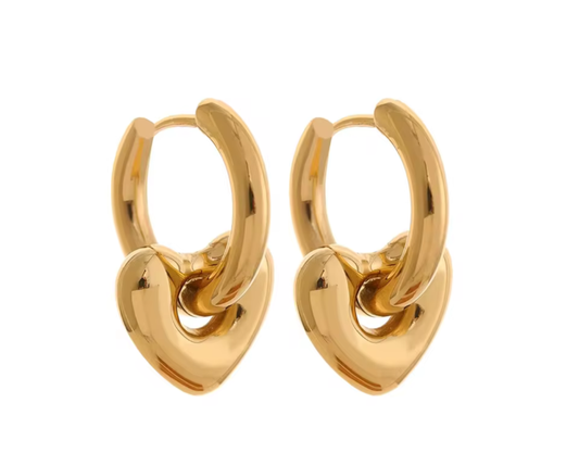 Aretes Heart dorado