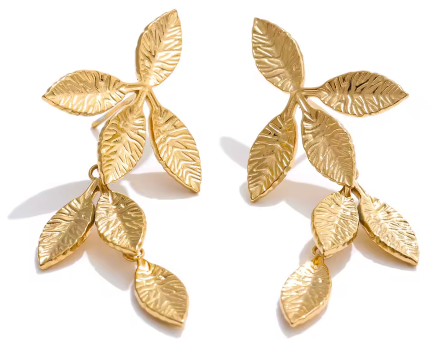 Aretes Petalia dorado