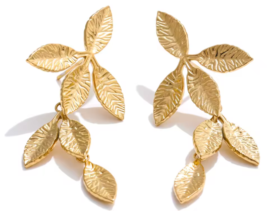 Aretes Petalia dorado