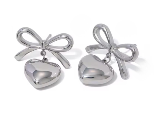 Aretes Affetto plateados