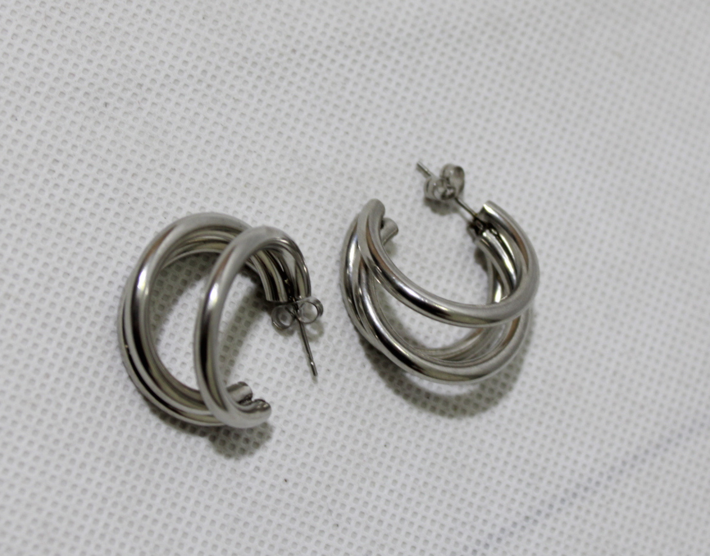 Aretes Febe plateados
