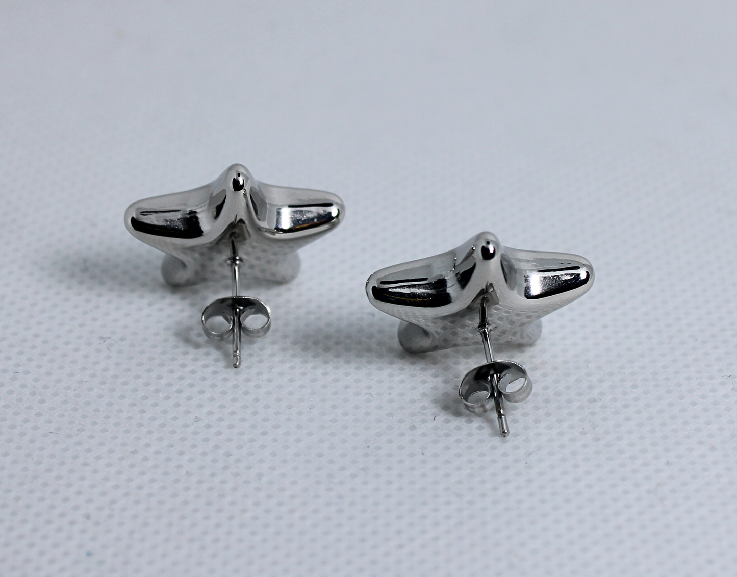 Aretes Estela plateados