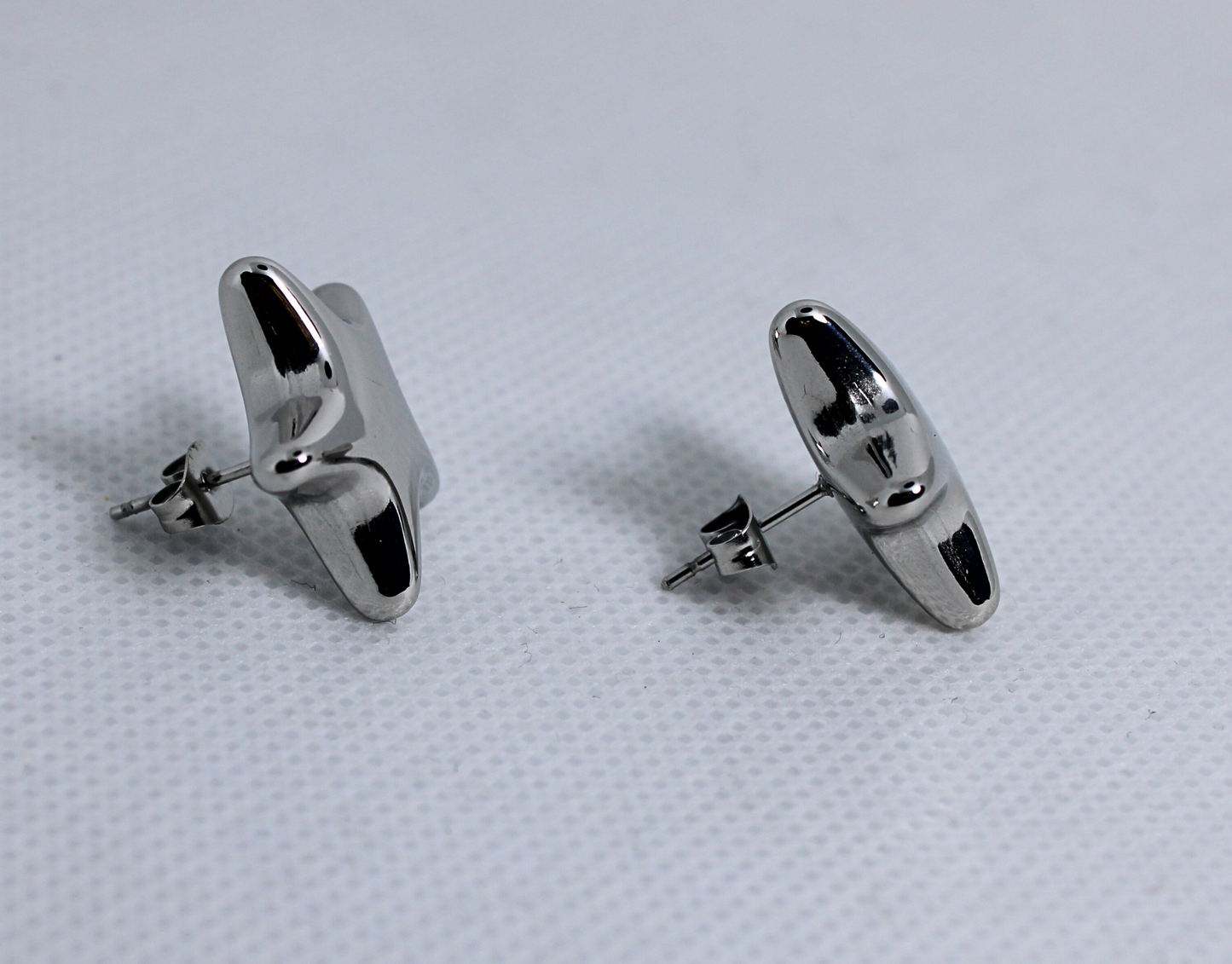 Aretes Estela plateados