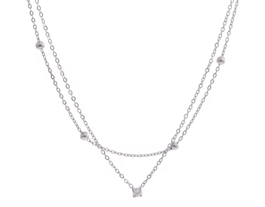 Collar Liora plateado