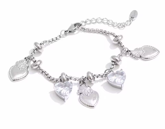 Pulsera Amore Chain plateada